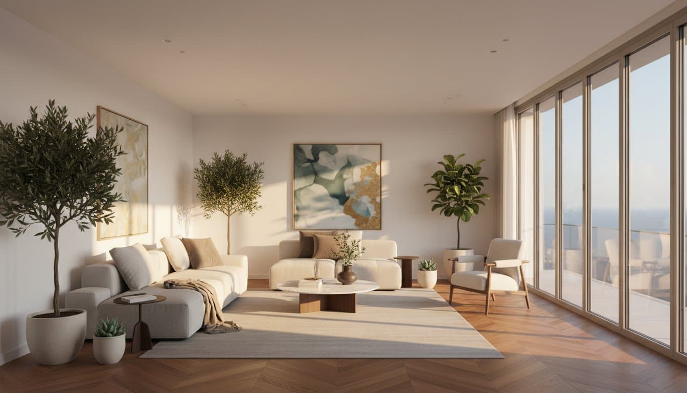 virtual staging prima e dopo rendering professionale VisioCasa per agenti immobiliari italiani