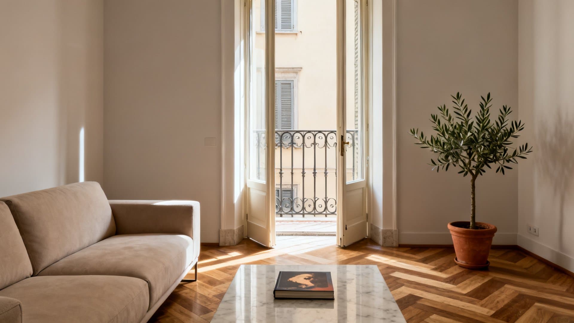 Appartamento virtualmente arredato con staging AI per vendita immobiliare VisioCasa
