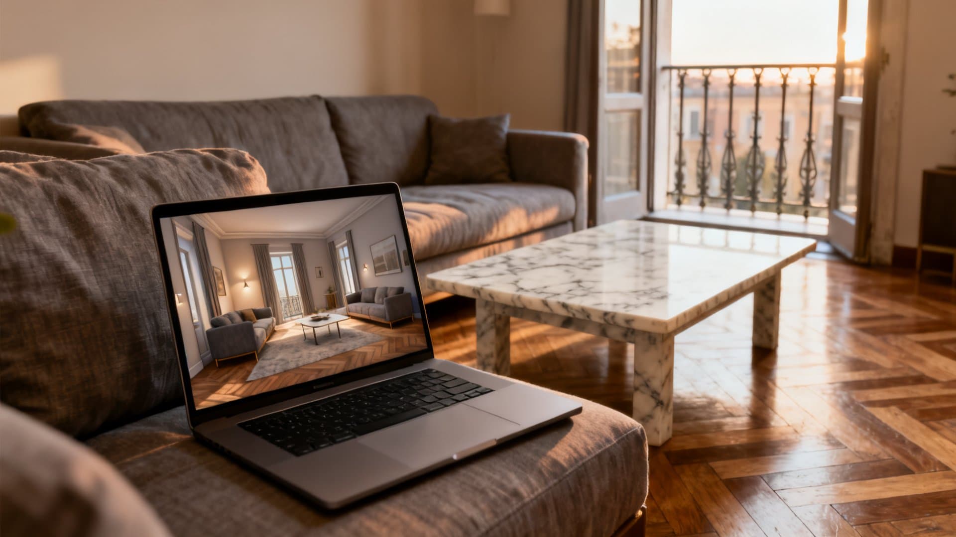 Rendering immobiliare professionale per agenti VisioCasa: confronto tra foto reale e visualizzazione 3D