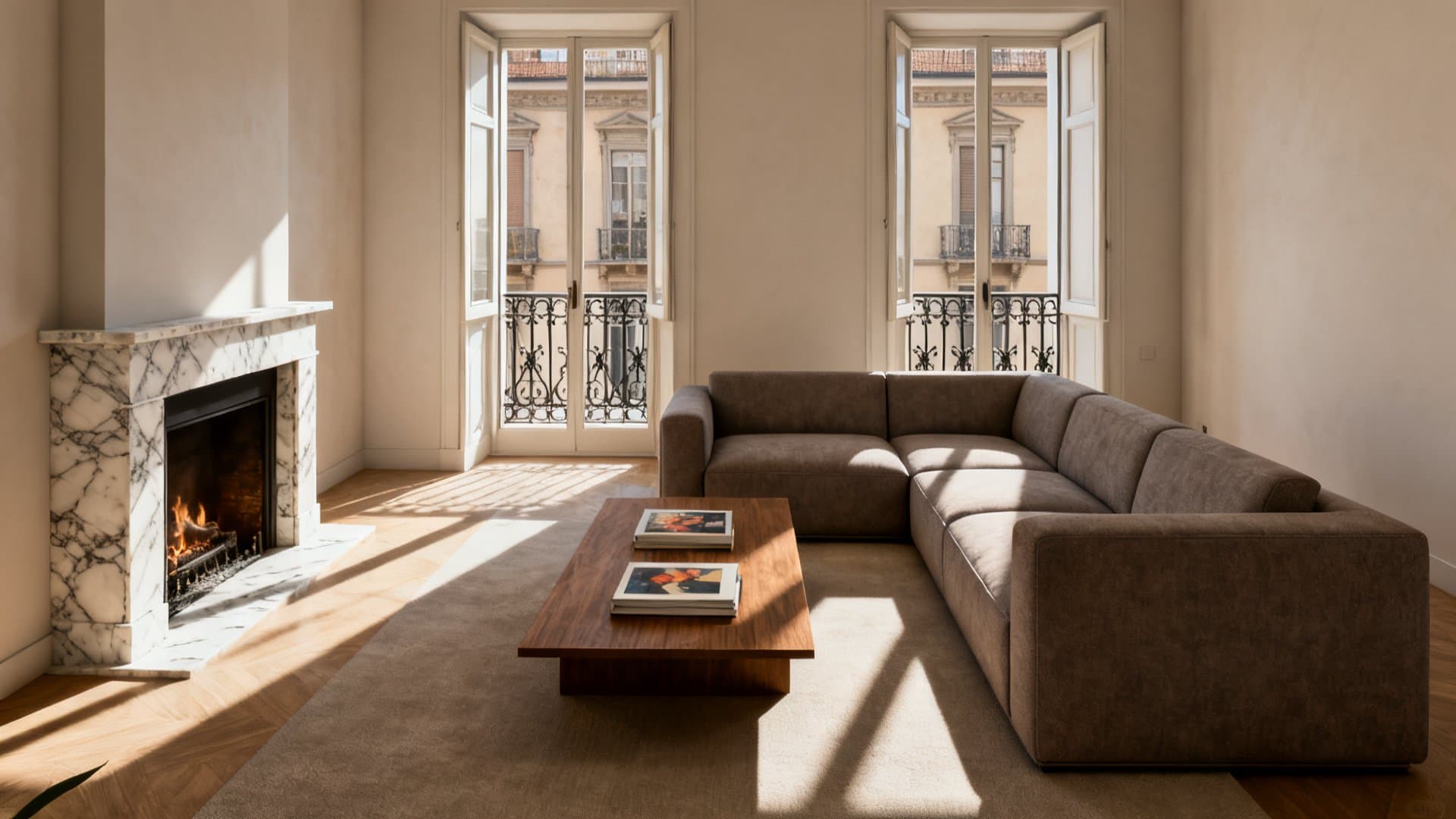 Appartamento con virtual staging professionale realizzato con VisioCasa