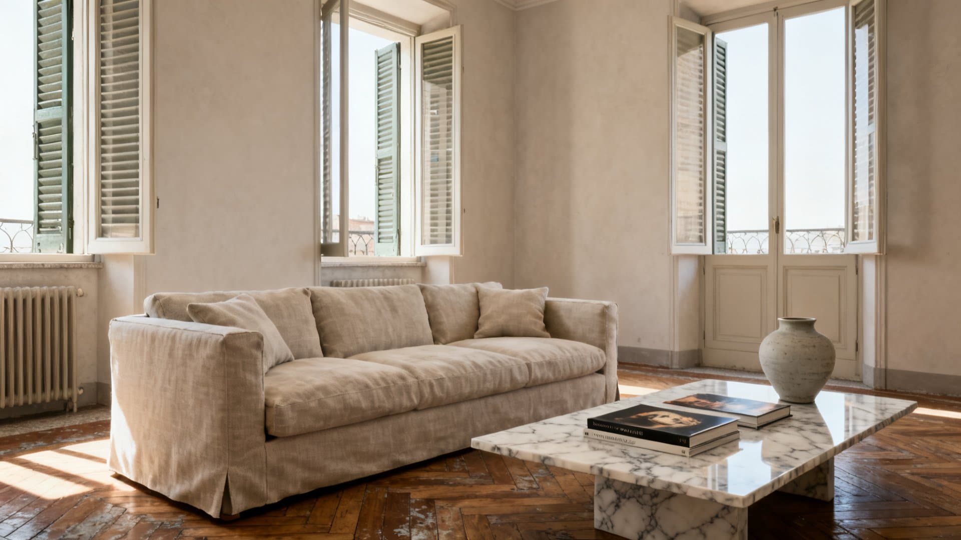 Appartamento con virtual staging professionale realizzato con VisioCasa