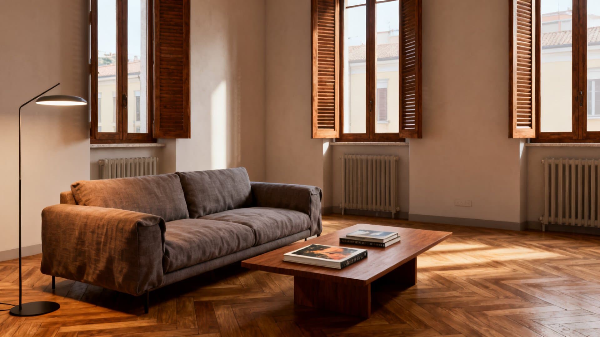 Virtual staging appartamenti applicato a salotto milanese con VisioCasa