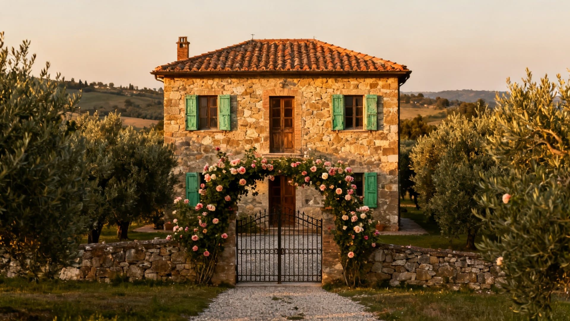 Casa rustica toscana restaurata tra ulivi per arredamento rustico con VisioCasa