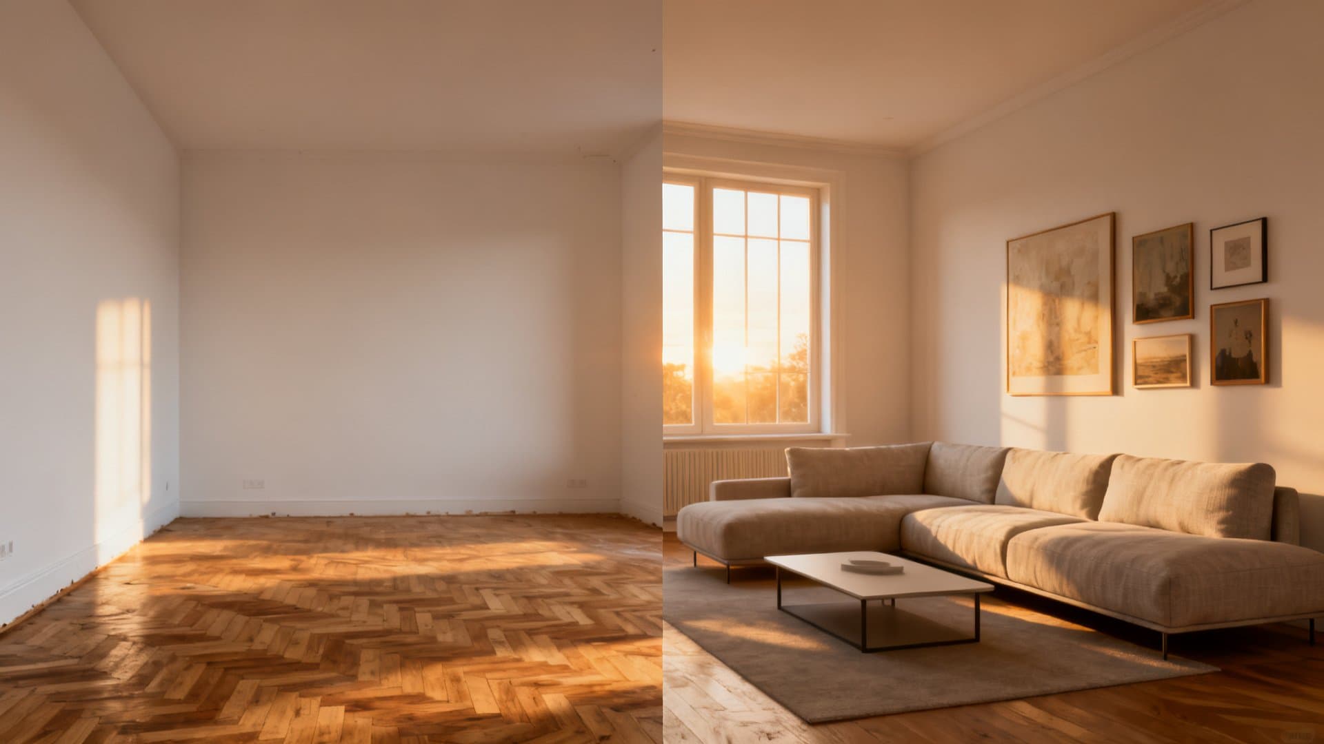 Virtual staging appartamenti: confronto prima e dopo con VisioCasa